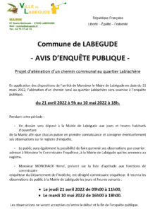 Permanence enquête publique @ Mairie de Labégude