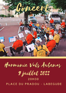 Concert Harmonie Vals Aubenas @ Place du Pradou