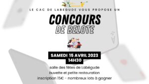 Belote organisée par le CAC @ Salle des fêtes de Labégude