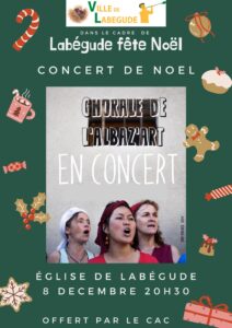 Labégude fête Noël - Concert de la chorale Albaz' art