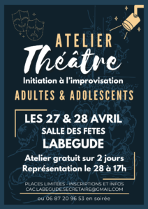 Atelier Théâtre d'improvisation @ Salle des fêtes de Labégude