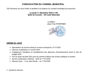 Conseil Municipal @ Salle du conseil - Labégude