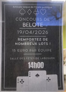 Concours de Belote @ Salle des Fêtes