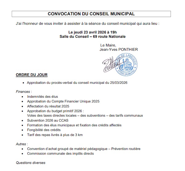 Conseil Municipal