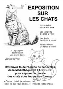 Exposition sur les Chats @ Médiathèque de Labégude